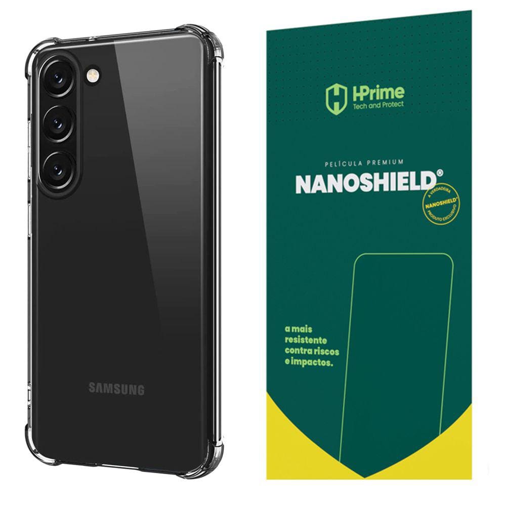 Kit Capa Para Galaxy S23 Plus Anti Impacto + Película Hprime
