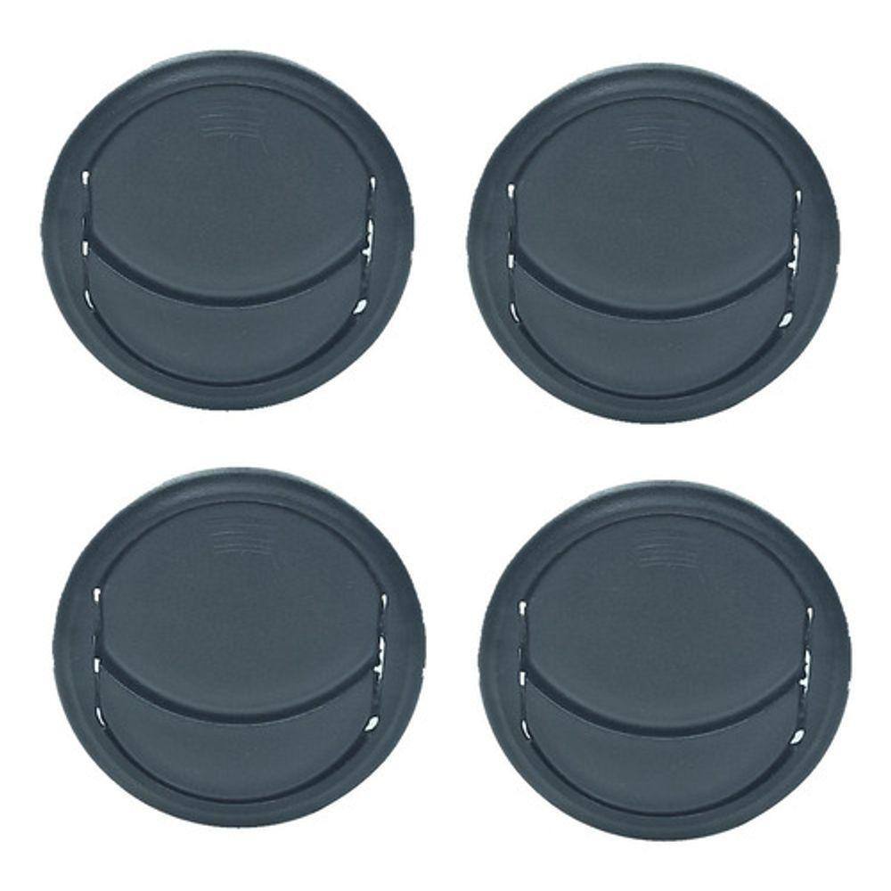 4x Difusor Ar Condicionado Master Ducato Sprinter 53mm Preto