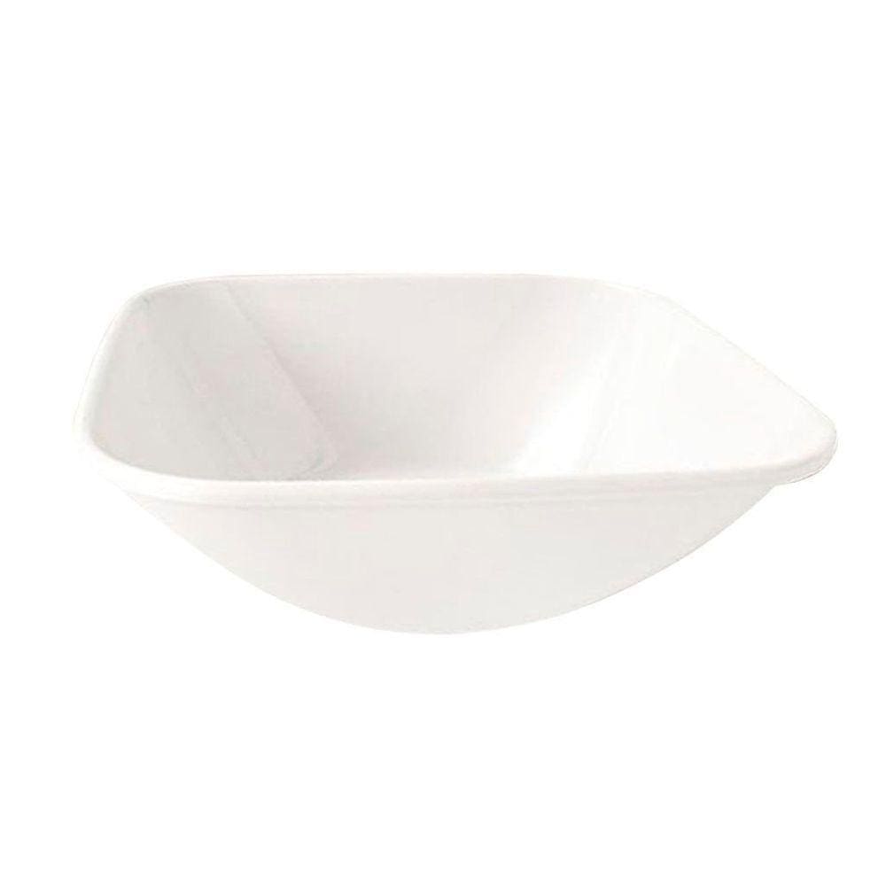 Kit 02 Tigelas Melamina Quadrada Branca 1,150Ml