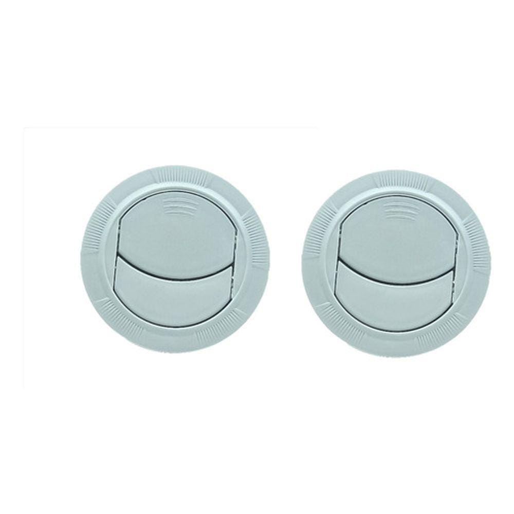 2pcs Difusor Ar Condicionado Ventilacao Universal 68mm Cinza