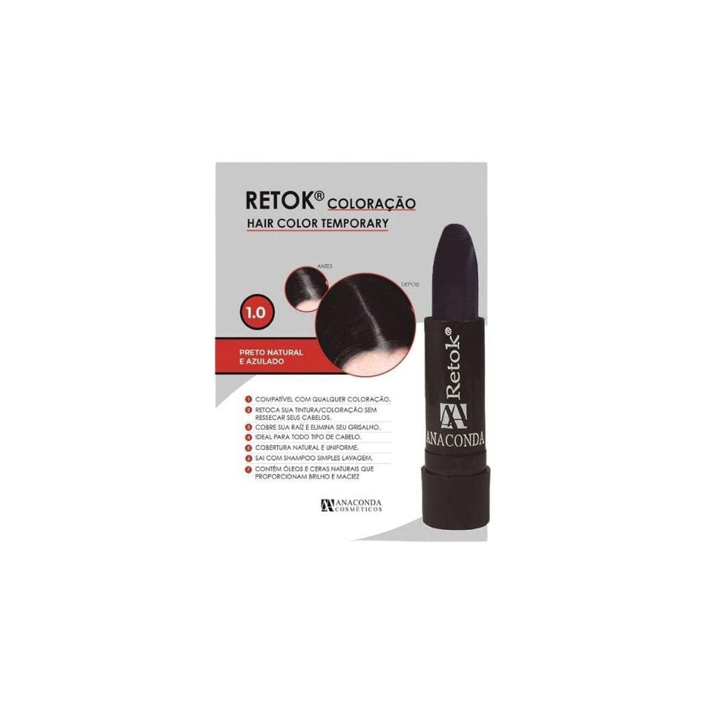 Retok de Coloraçao Anaconda 3g - 1.0  Preto Natural e Azulado