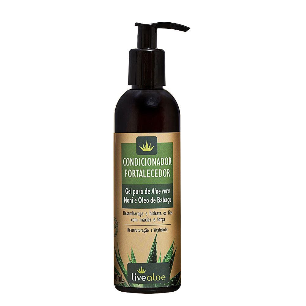 Condicionador Natural Fortalecedor Livealoe Com Aloe Vera 230ml