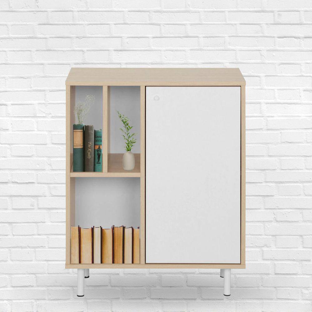 Armário Baixo Para Escritório Colab Casa Blanco/Branco