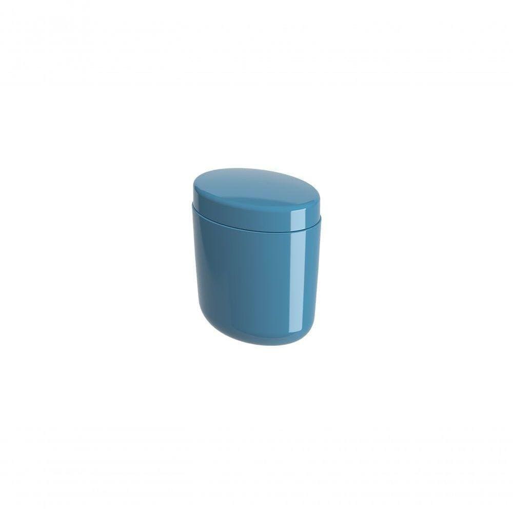 Porta-algodão/cotonete Plástico Cor Azul Atlantic Linha Flora Ocean Coza Azul Atlantic