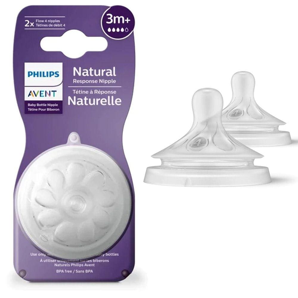 Bico Para Mamadeira Pétala 3.0 Fluxo 4 +3m c/2 Philips Avent