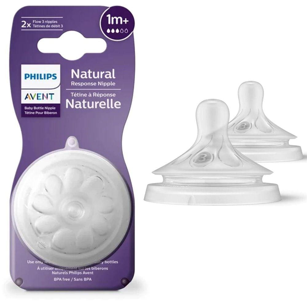 Bico Para Mamadeira Pétala 3.0 Fluxo 3 +1m c/2 Philips Avent