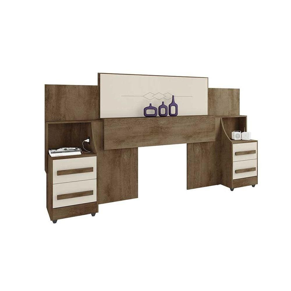 Cabeceira de Casal Síria Freijó com Off White - RV Móveis