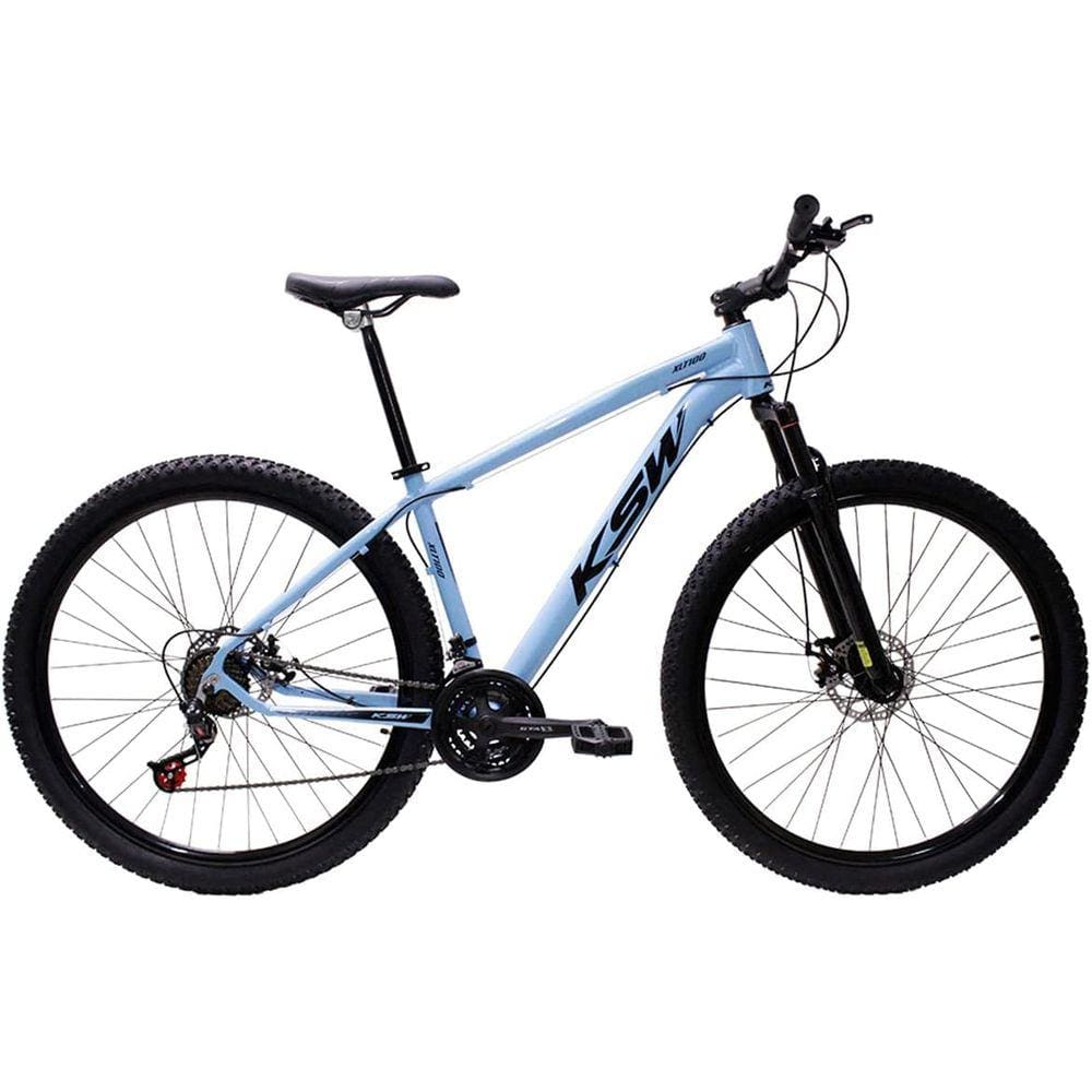 Bicicleta Aro 29 Ksw Xlt 24v Freio A Disco Suspensão Mountain Bike Alumínio - Azul