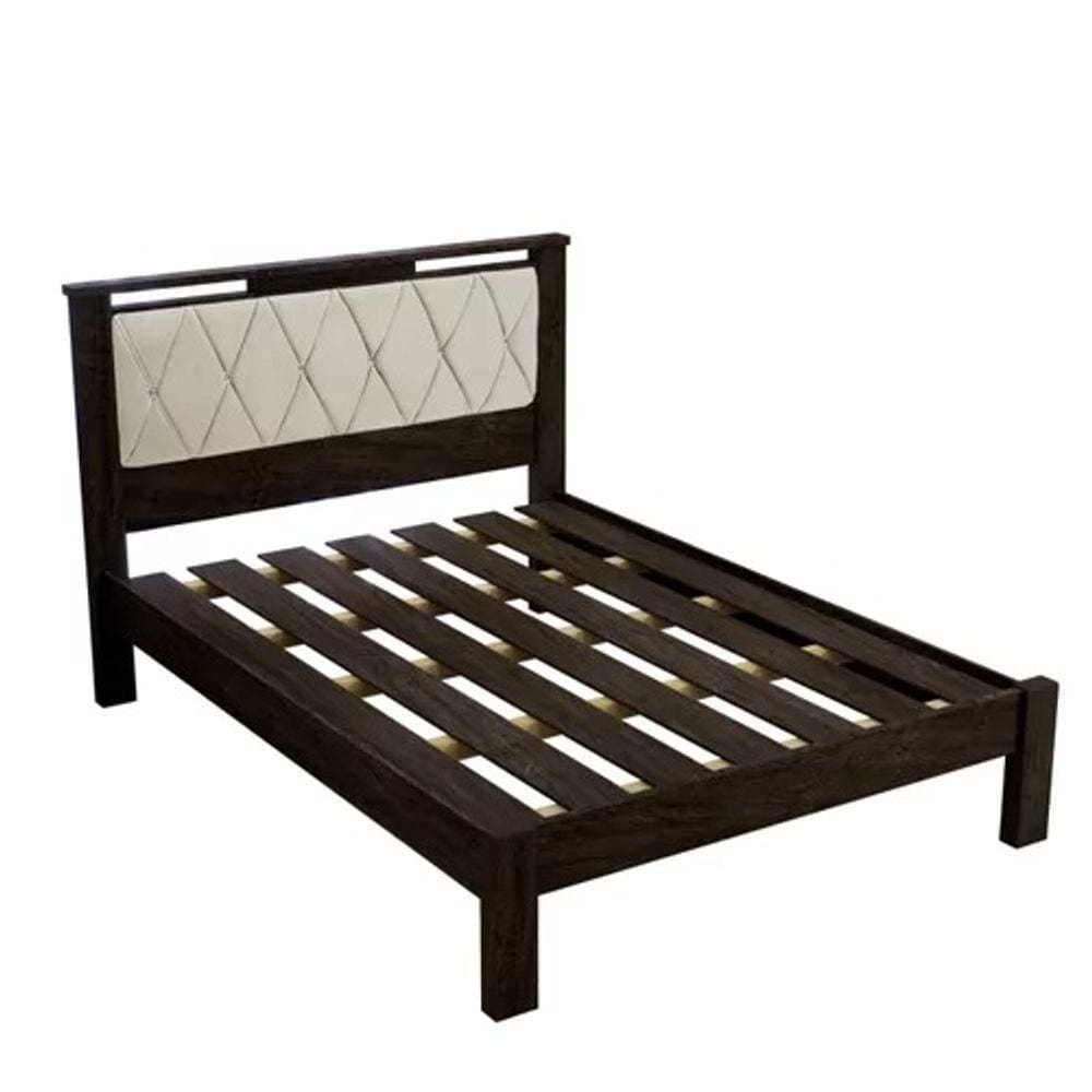 Cama De Casal Alaska Mocaccino/Bege – Carmolar Móveis