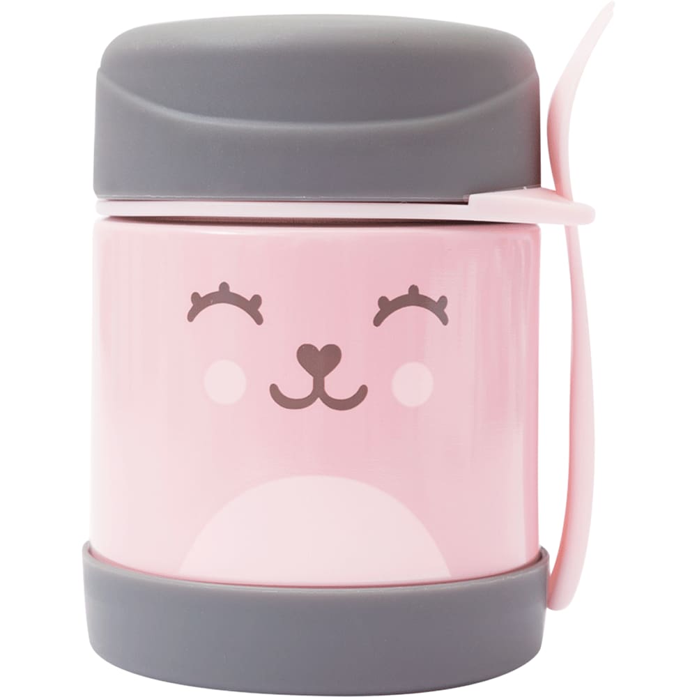 Pote Térmico Para Comidinha Bebê Com Colher Buba Aço Inox