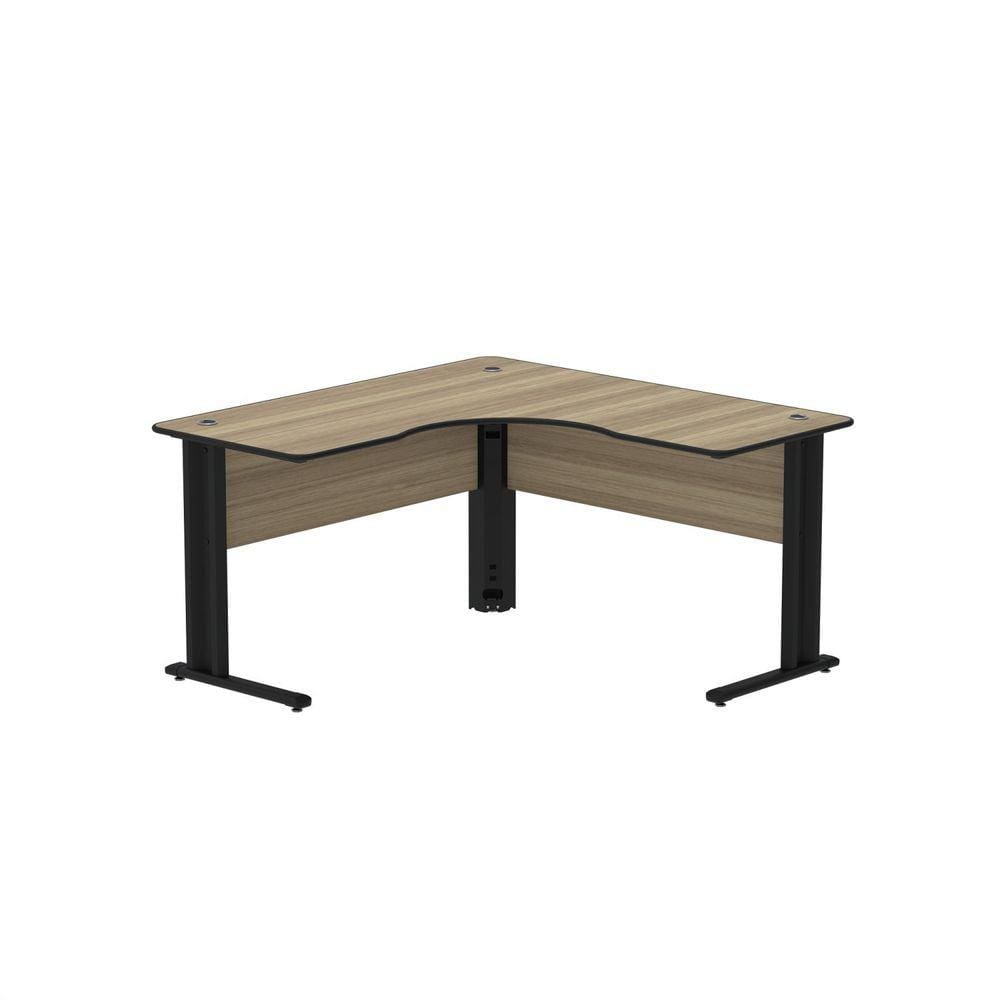 Mesa Estação de Trabalho em L ETP1414 Maxxi Noce Marromlle/Preto