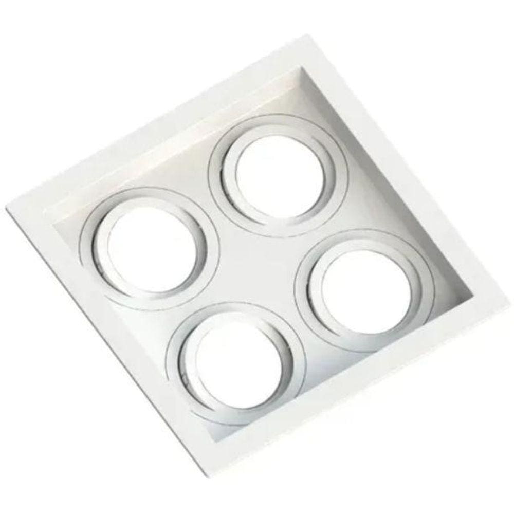Spot Embutir Recuado Quadruplo Ar70 Branco