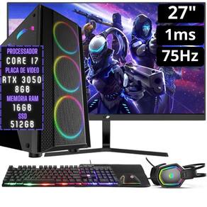 Pc Gamer Barato I5 Gtx1650 16gb Hd1tb Fonte 750w Monitor 27