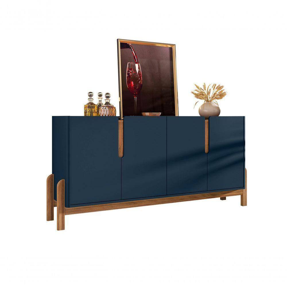 mobページ Aparador Buffet Lizz 4 Portas 1,70 Azul | Extra
