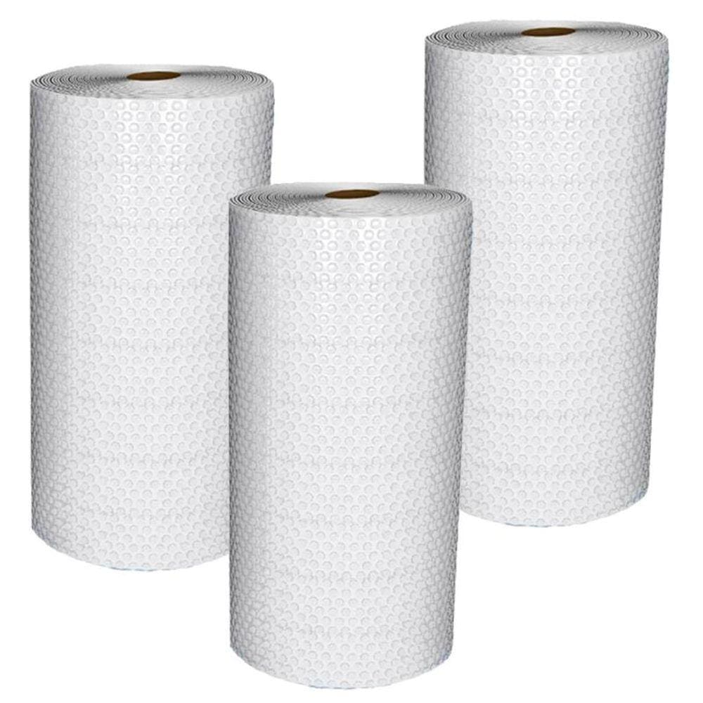 Rolo de Plástico Bolha Bubina de 1,30 x 100 Metros Kit 3 Rolos EXTRA