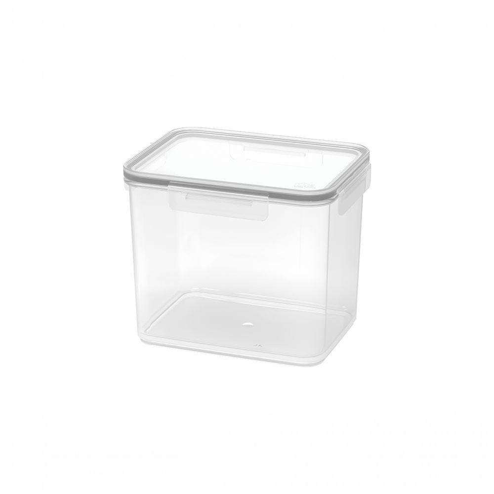 Pote Hermético 2,4 L Retangular Plástico Cor Natural Linha Hug Coza