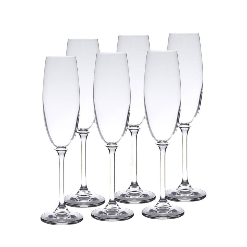 Conjunto 6 Taças Cristal Champanhe Bohemia 6 Unid.