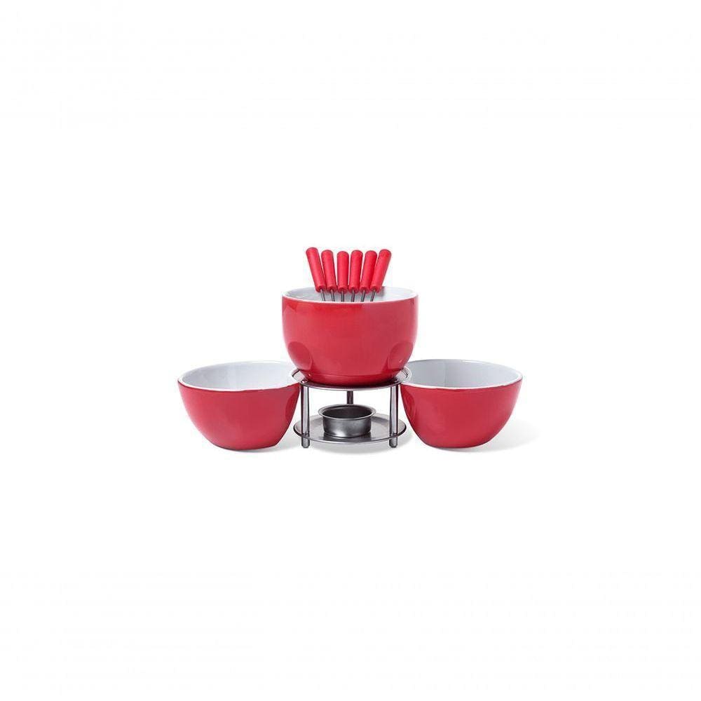 Conjunto Para Fondue 10 Peças Vermelho Brinox