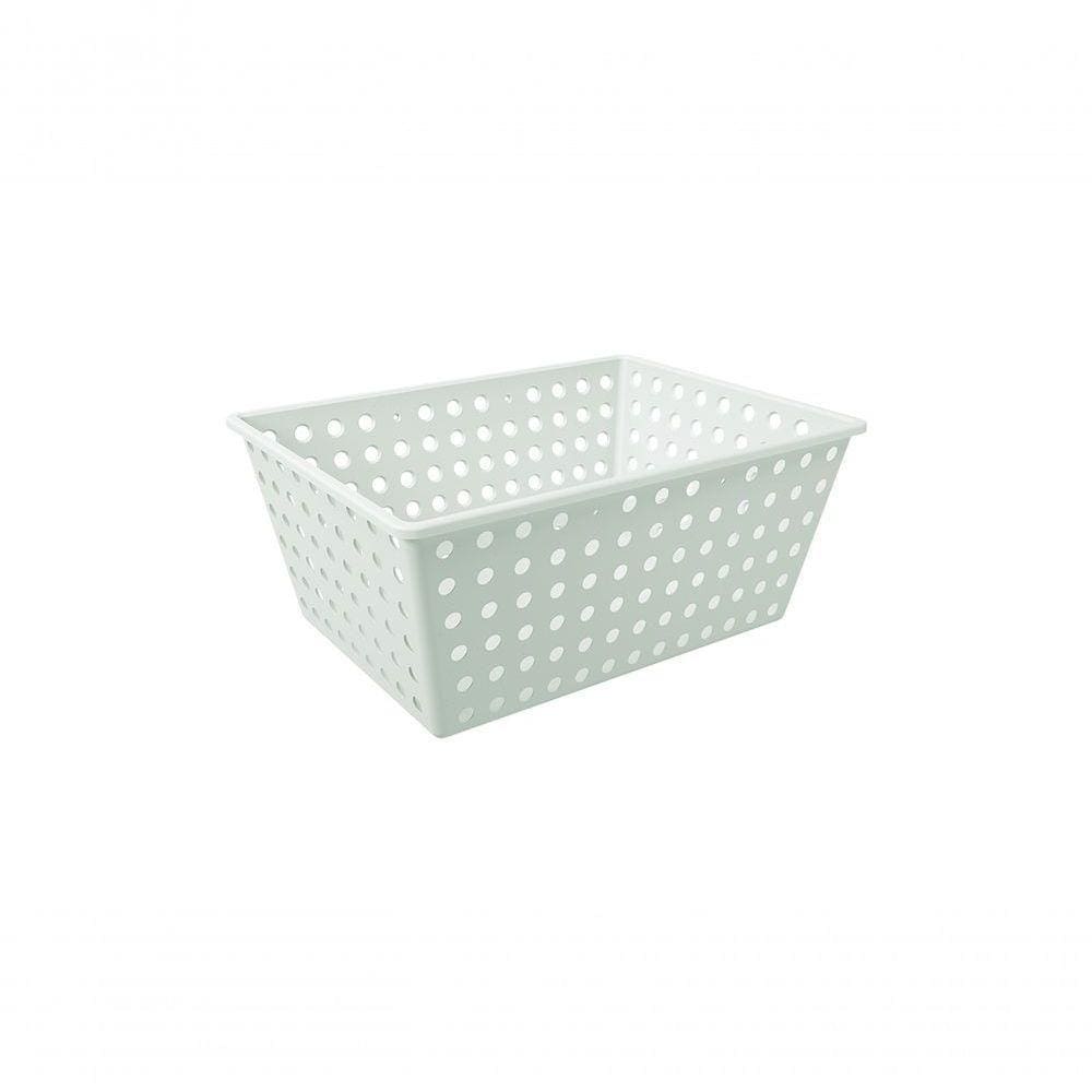 Cesta Organizadora 13,5 L Retangular Plástico Cor Eco Natural Linha Flora Coza Eco Natural