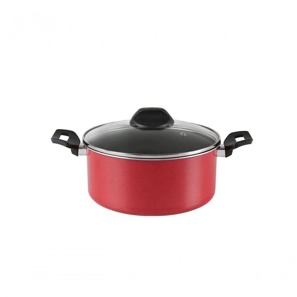 Caçarola Tampa Garlic ø 22 X 10 3,4l 22 X 10 3,4l Vermelho Brinox