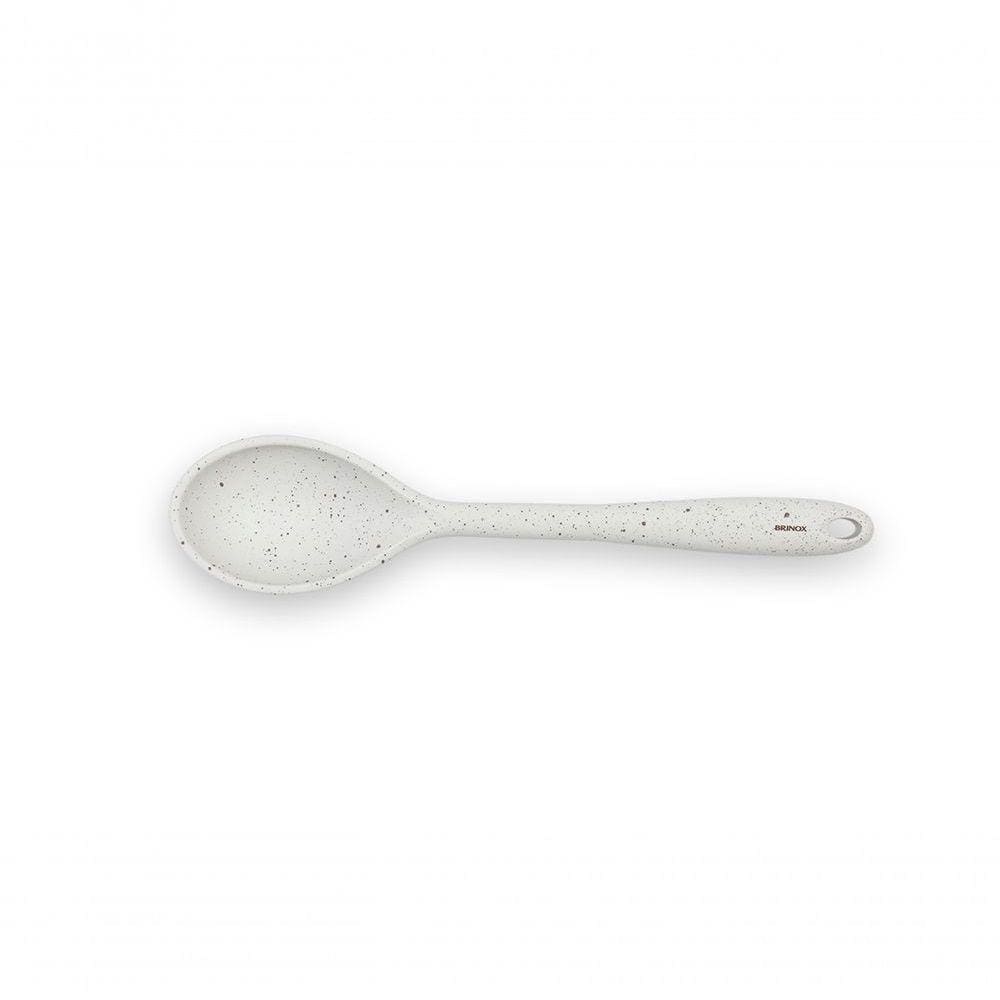 Colher Silicone 27,5 Cm Cor Vanilla Para Panela Antiaderente Linha Flex Brinox Vanilla