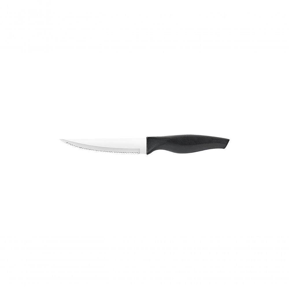 Faca Multiuso Todos Os Cortes 4 1/2 Polegadas (22x2,4x1,7 Cm) Inox Cabo Preto Inox E Preto