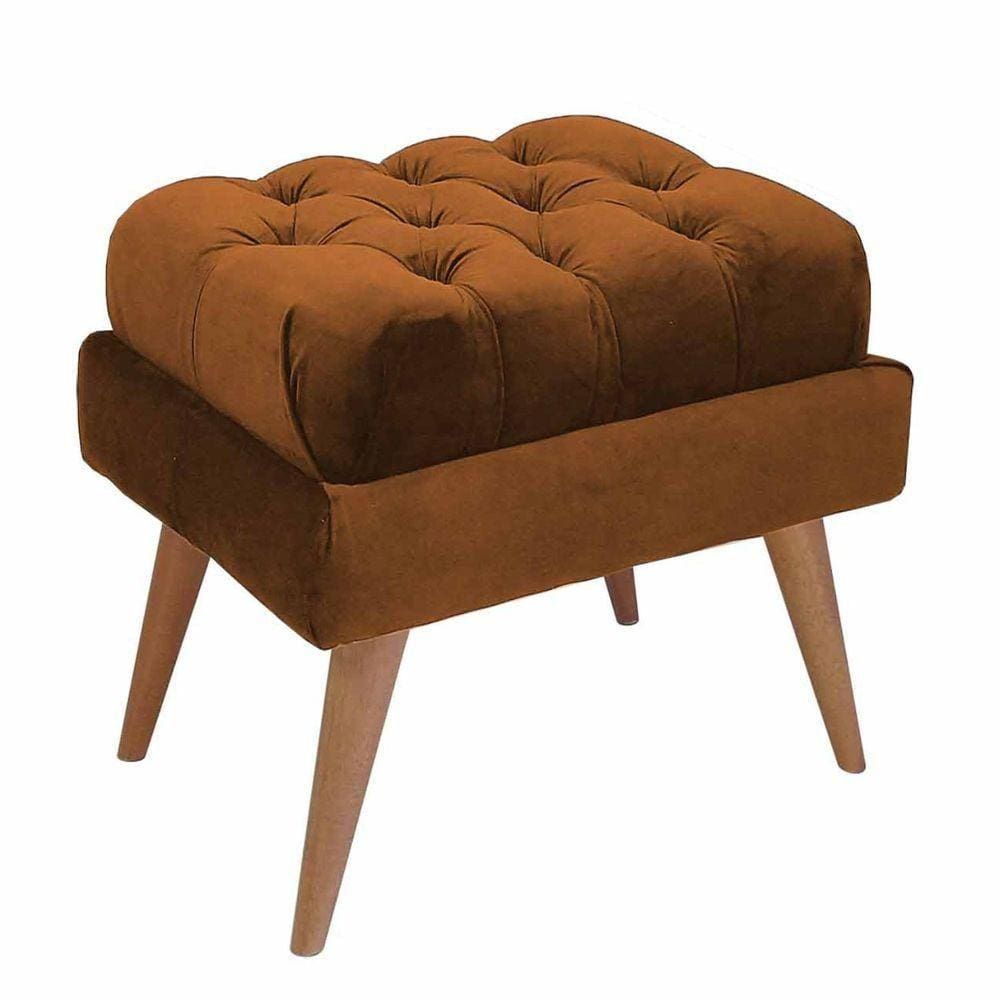 Puff Gales Pé Palito Cor Suede Cobre