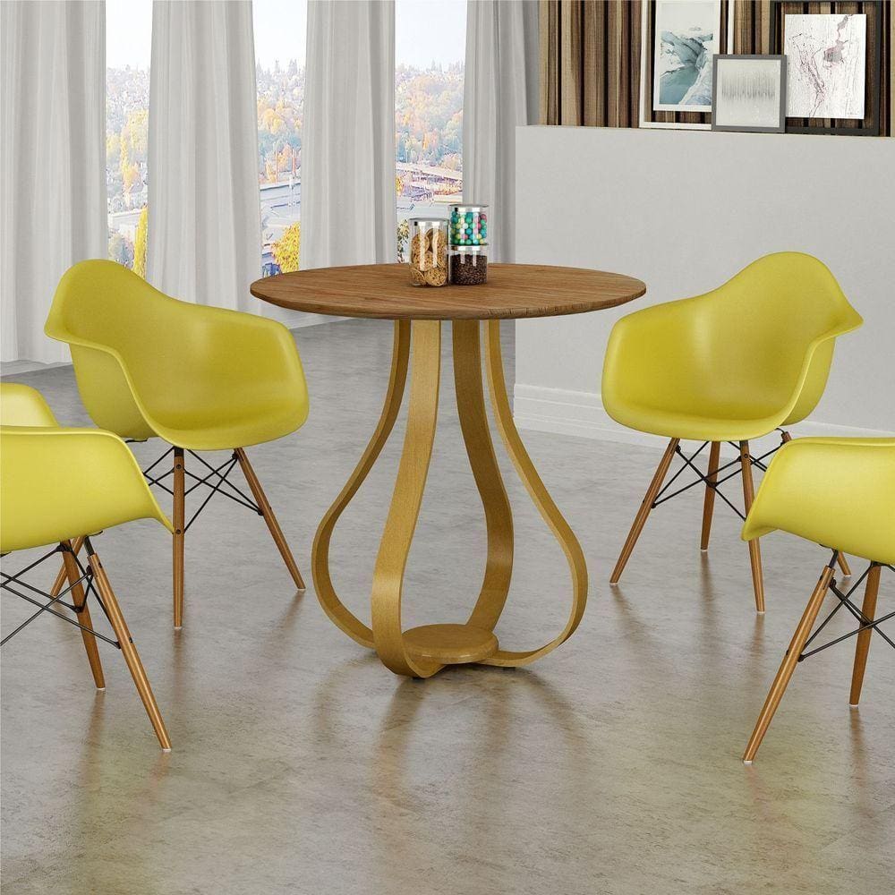 Mesa Alice Gourmet Cor Amêndoa
