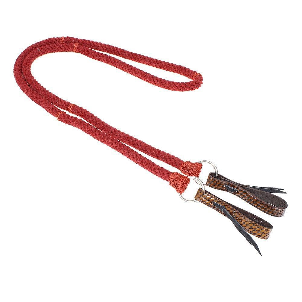 Rédea Fechada Torcida Vermelha para Cavalo Rodeo West 29783