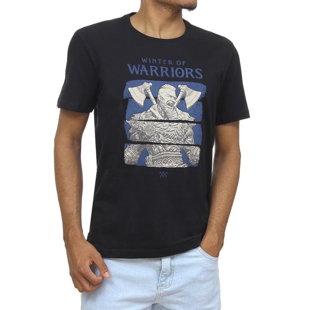 Camiseta Masculina Preta Estampada Invictus 32337