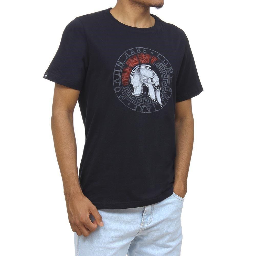 Camiseta Masculina Preta Estampada Invictus 32336