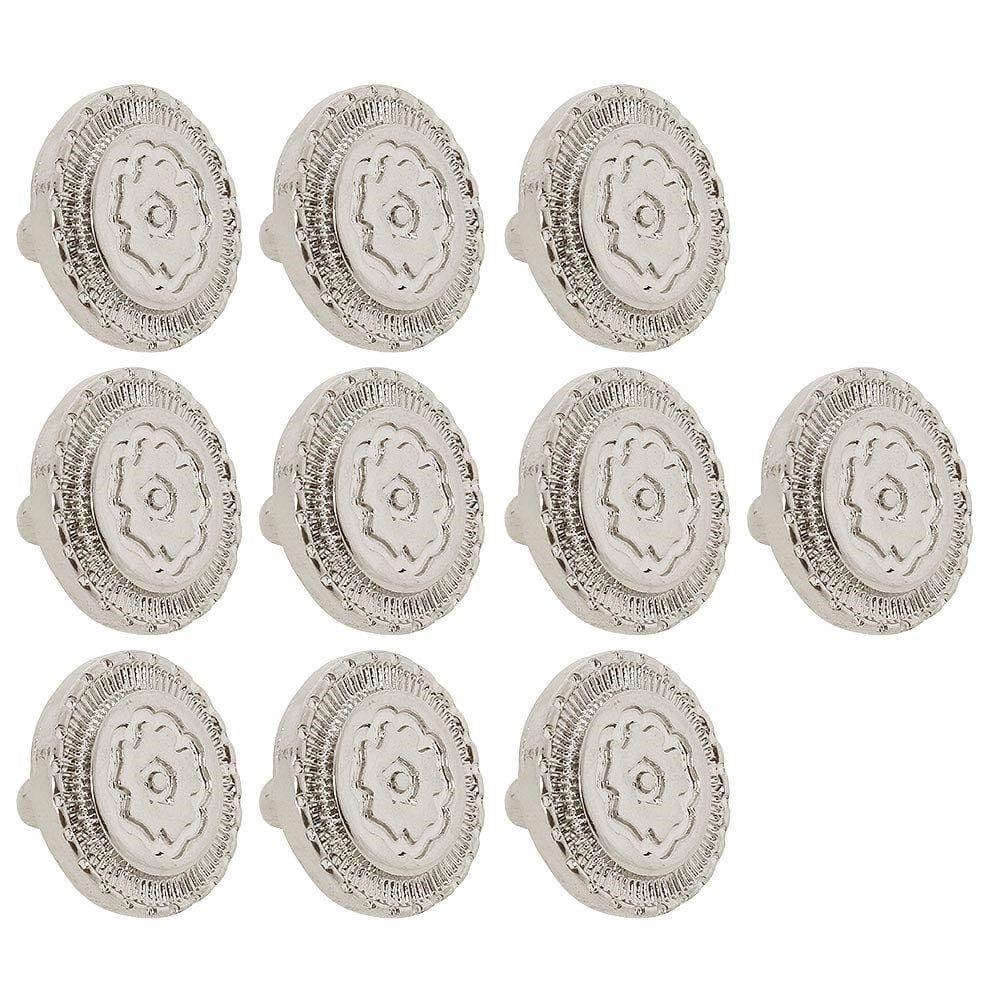 Kit com 10 Margaridas Floral 17mm Prata Rodeo West 20887