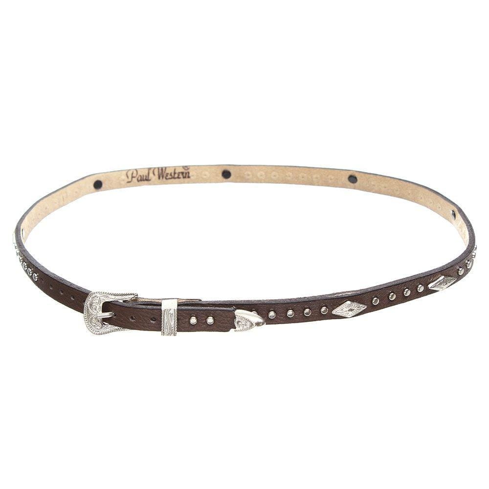Bandinha Marrom para Chapéu com Apliques Paul Western 32908