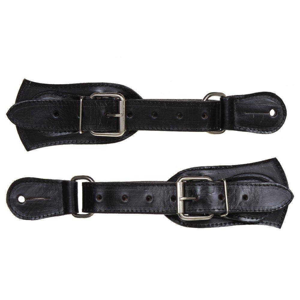 Correia de Espora em Couro Preto Freedom 32029