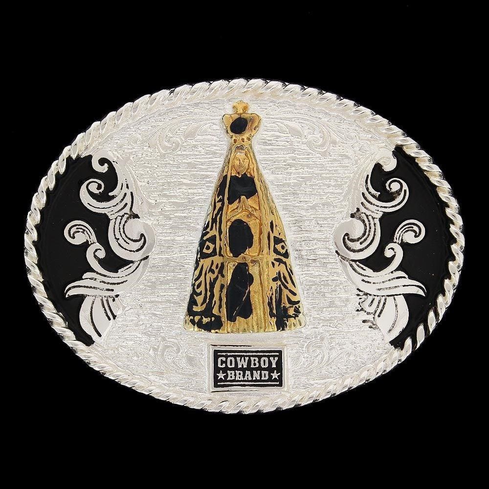 Fivela Infantil Nossa Senhora Aparecida com Banho Dourado e Prata - Cowboy Brand 12110