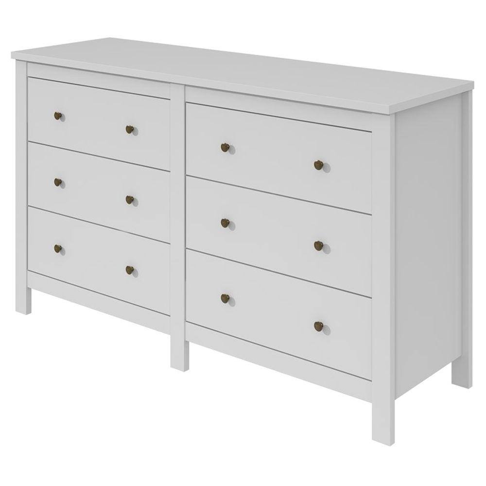 Cômoda Horizontal 6 Gavetas Maggiore Lopas Branco