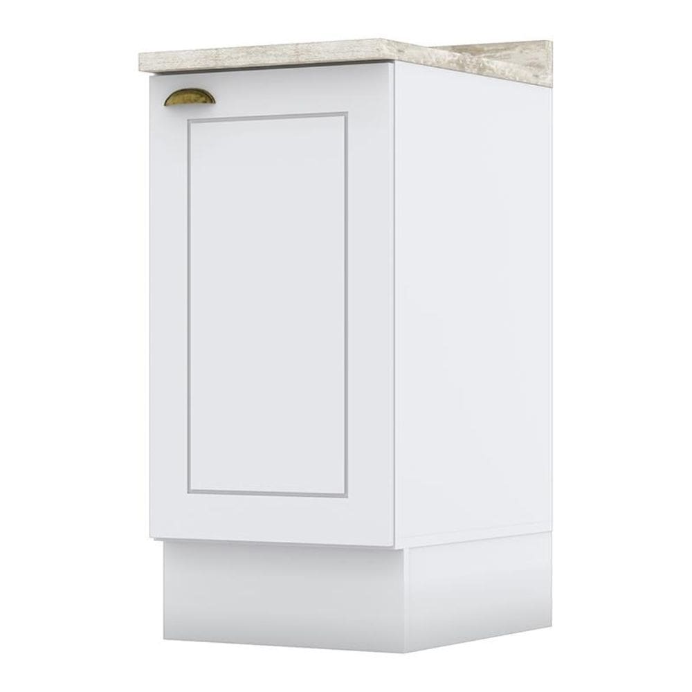 Balcão 1 Porta 40cm Americana Branco com Tampo Calcare - Móveis Henn
