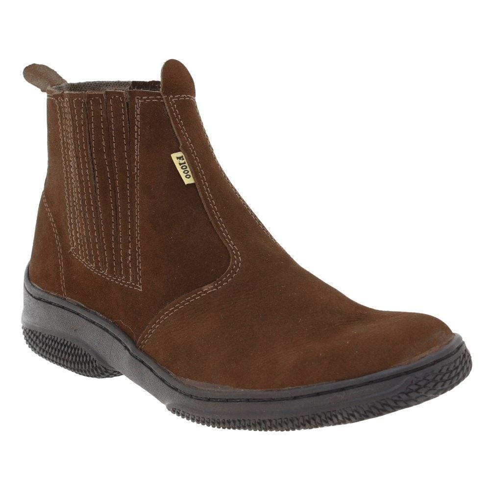 Botina Marrom Masculina Bico Quadrado F1000 32540