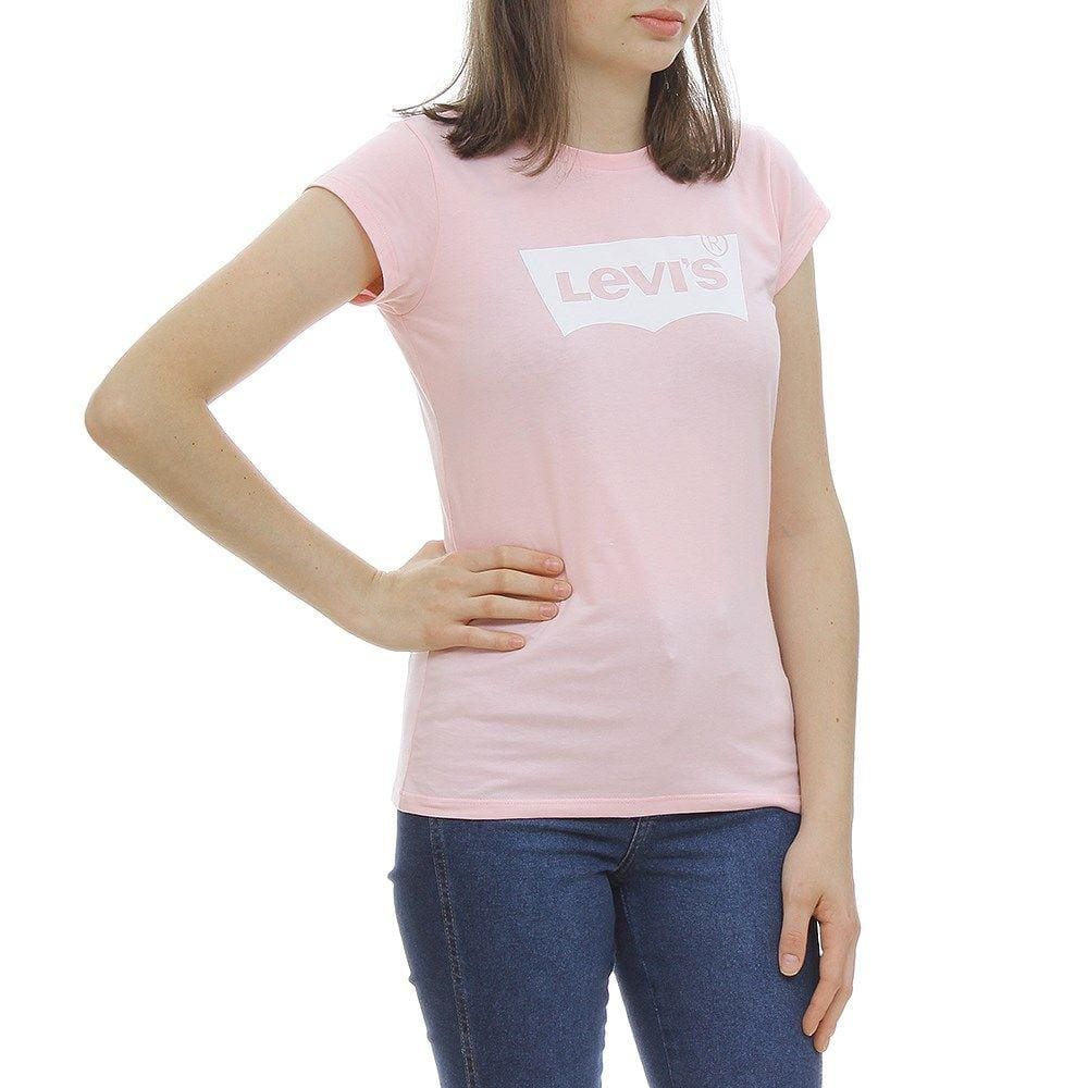 Camiseta Feminina Infantil Estampada Rosa Levi`s 29997