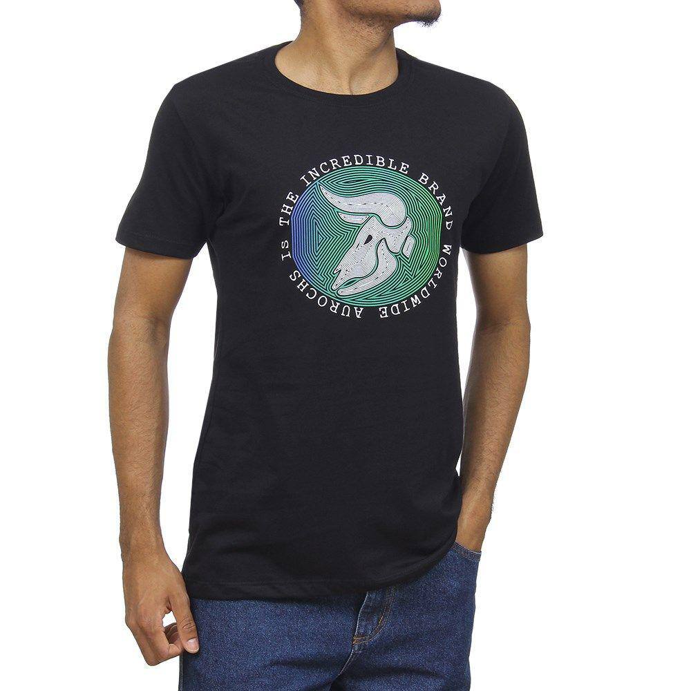 Camiseta Masculina Estampada Preta Aurochs 32379