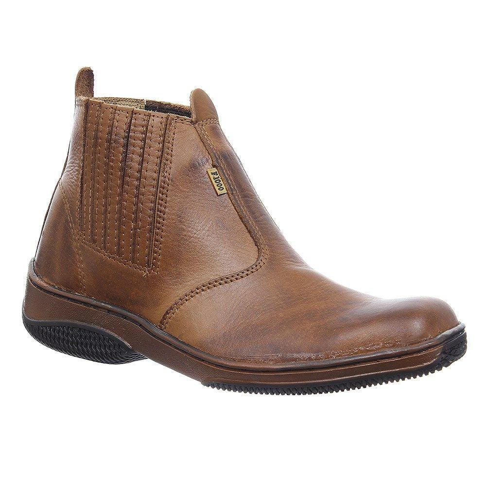 Botina Marrom Masculina Bico Quadrado F1000 30156
