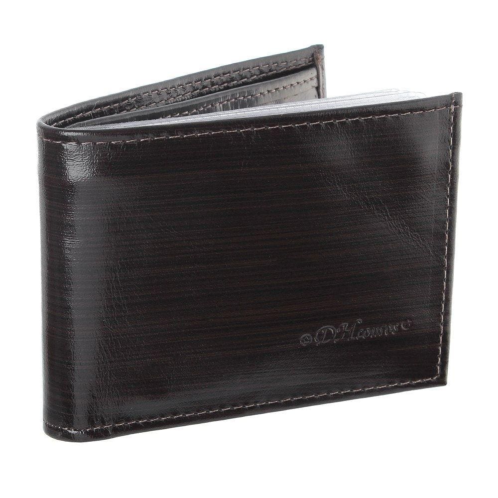 Carteira Masculina de Couro Café com Porta Moedas DH Couros 28607