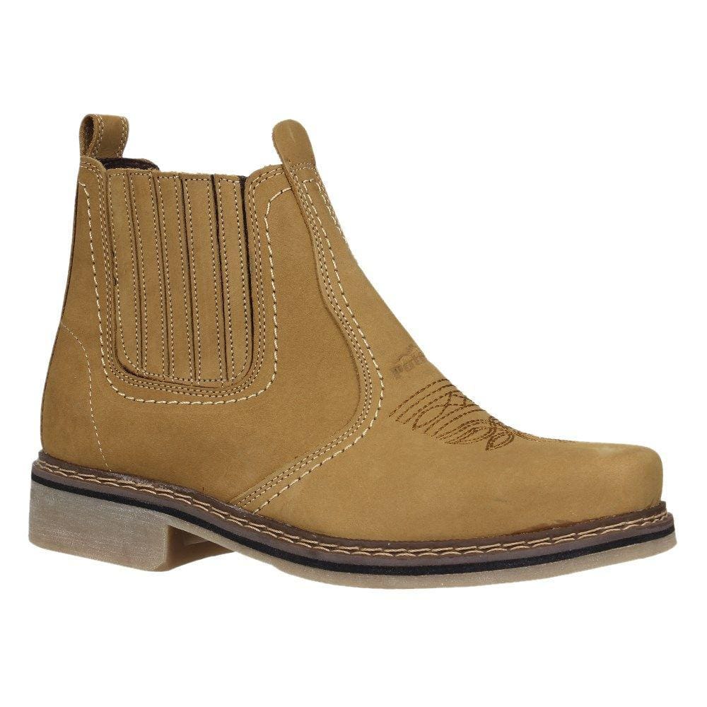 Botina Masculina Amarela com Bico Quadrado Potro 32699