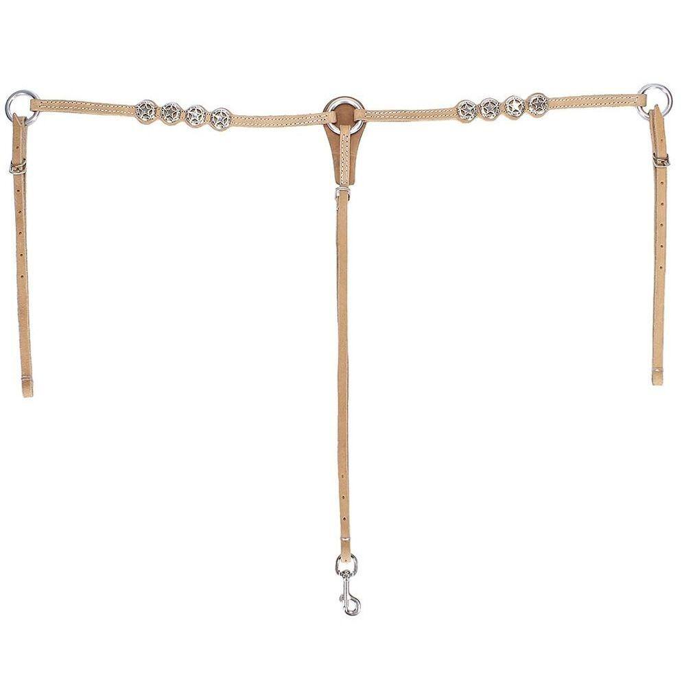 Peiteira de Couro Natural para Cavalo Bronc-Steel Modelo Y 22017