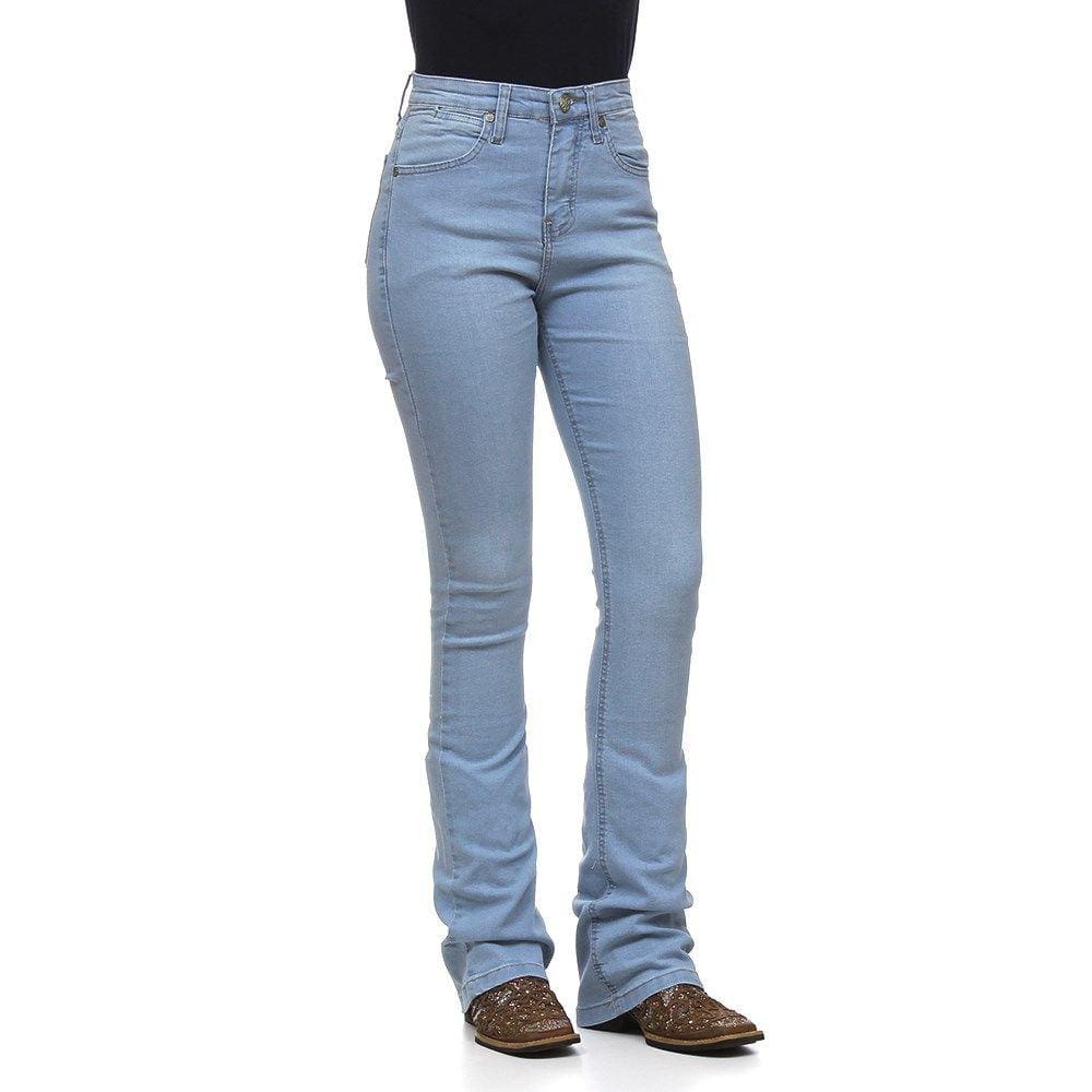 Calça Jeans Delavê Feminina Flare com Elastano Western 26230