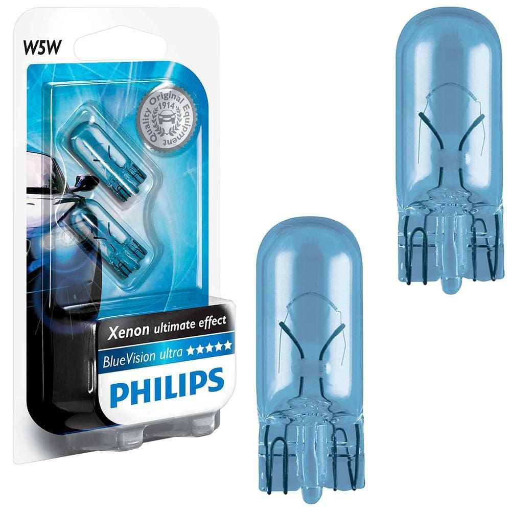 Par Lâmpada Sinalização Philips Bluevision 12v 5w 12961bvb2
