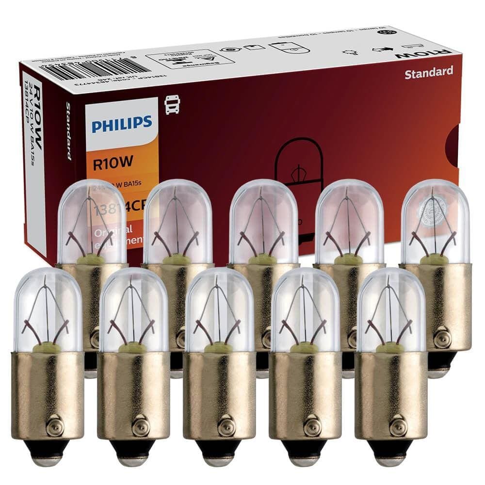 10 Lâmpada Philips Standard R10w 24v Tipo 67 Ba15s Universal