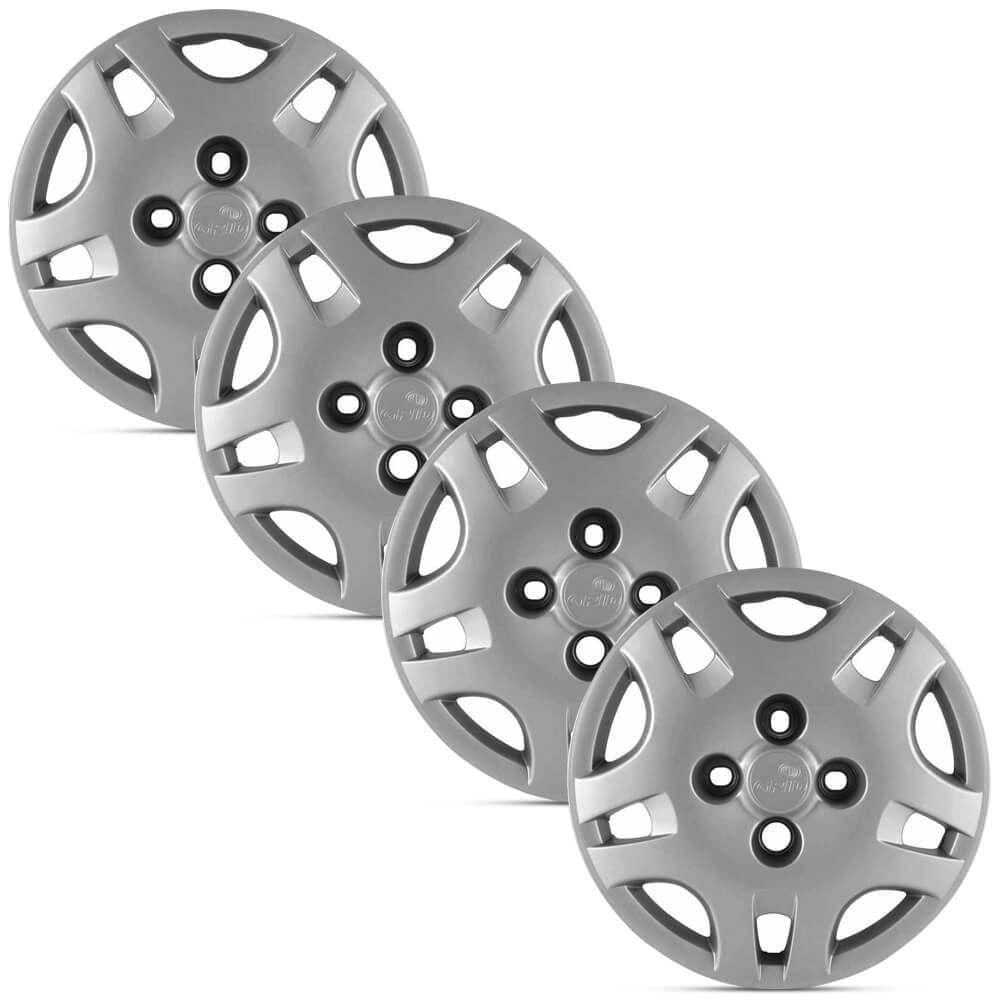 Jogo 4 Calota Modelo Original Volkswagen Gol G4 1.0 Prata Aro 13 Grid