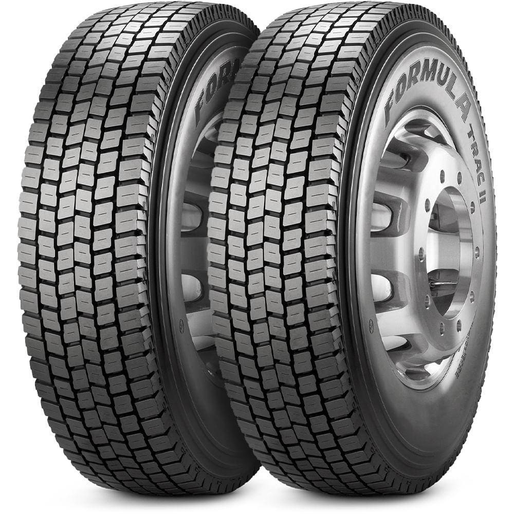 Kit 2 Pneu 295/80r22.5 152/148m Fórmula Trac Ii Borrachudo