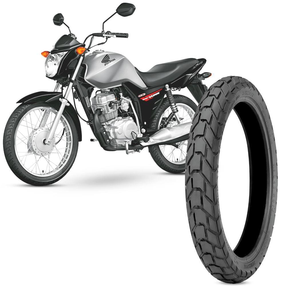 Pneu Moto Cg 125 Technic Aro 18 90/90-18 57p Traseiro T&c
